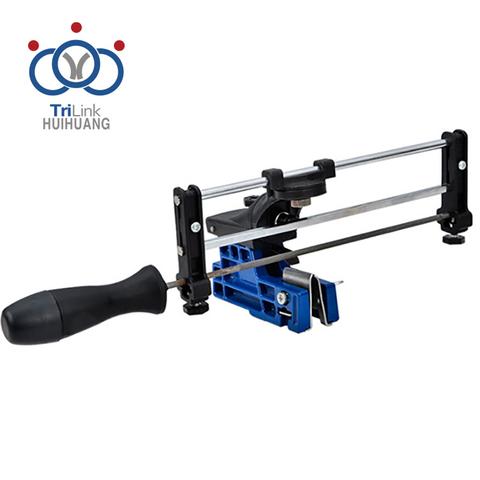 Manual Chainsaw Chain Sharpener Bar Mounted Saw Chain Sharpener Filing Guide Tool 